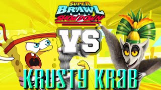 Classic SpongeBob SquarePants vs King Julien II  Super Brawl Showdown v031b Full Match Gameplay [upl. by Hasila]