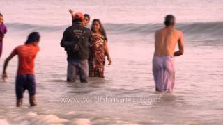 Hindus gather to take a holy dip at Ganga Sagar [upl. by Htyderem133]