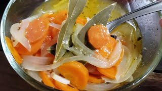 Zanahorias en escabeche  Una receta rápida y fácil de preparar de CocinaBlogMx short [upl. by Notsgnal]