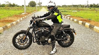 Riding Harley Davidson Iron 883 in Hyderabad Traffic MotoVLog Review [upl. by Lemmuela]