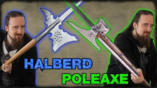 Polearms Knightly Pollaxe amp Halberd Differences amp Use [upl. by Martina]