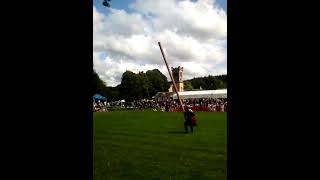 Aberlour Highland Games 2024 Tossing the Caber highlandgames aberlour [upl. by Shipp757]