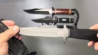 SOG Super Bowie Fixed Blade Knife size comparison to some other SOG Knives by Request [upl. by Phillada]