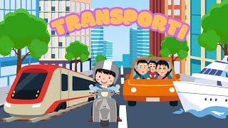 Canzone dei trasporti🚗🚂✈️  Veicoli per Bambini  Divertente e Educativo [upl. by Pittel44]