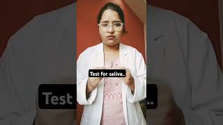 Test for saliva forensicbiology forensicscience shorts youtubeshorts [upl. by Udela]