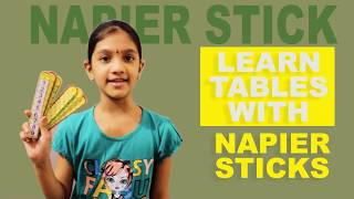 LEARN TABLES WITH NAPIER STICKS  maths working mode  maths project [upl. by Mccutcheon]