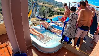 Proracer Waterslide at Aqua Fantasy Water Park 💦 [upl. by Pacien]