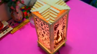 How to Make a Night Lamp with Popsicle Stick  DIY Night Lamp [upl. by Rudd830]