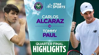 Wimbledon 2024  Carlos Alcaraz paves his way into the semifinals  WimbledonOnStar [upl. by Joete778]