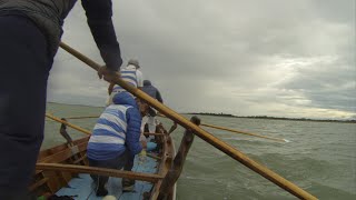 VENEZIAVOGA VENETAFILMPartenza in voga nonostante forte vento e pioggia auspichiamo il Soleak [upl. by Nairim]