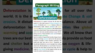 Deforestation Paragraph Writing [upl. by Enomor]