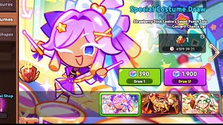 Strawberry Stick Featured Costume Gacha  Cookie Run Ovenbreak [upl. by Zolner]