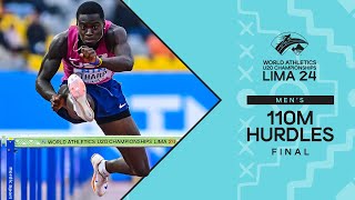 Tharp 🇺🇸 dominates 110m hurdle final with 1305  World Athletics U20 Championships Lima 24 [upl. by Cassella]