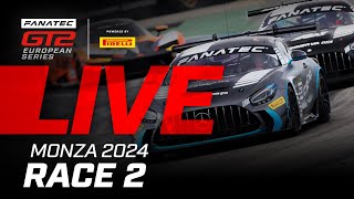 LIVE  Race 2  Monza  2024 Fanatec GT2 Europe ENGLISH [upl. by Aara659]