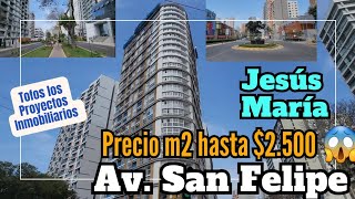 La Avenida más cara para vivir en Jesús María 2023 Av San Felipe en Lima Perú [upl. by Anali26]