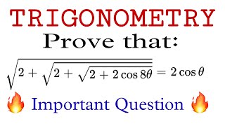 sqrt2sqrt2sqrt22cos8theta2costheta l √2√2√22cos8θ2cosθ Trigonometry HOTS [upl. by Buffy731]