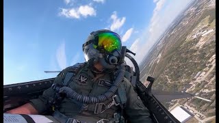 F16 Cockpit View  Fighter Jet Viper Demo Team [upl. by Ximenez]