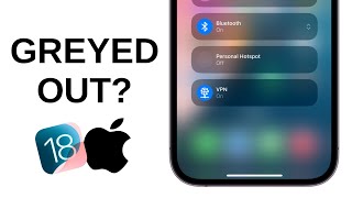 How to FIX VPN Greyed Out in iOS 18 Control Center [upl. by Post509]