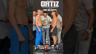 Vergil Ortiz STARES DOWN Serhii Bohachuk at weigh ins [upl. by Bean489]