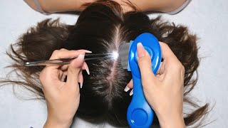 ASMR Relaxing LICE Check Removal and TREATMENT Real Person [upl. by Anerok]