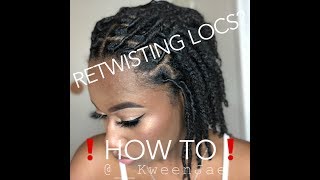 KWEENJAE  HOW I RETWIST MY DREAD LOCS FOR BEGINNERS [upl. by Mariel]