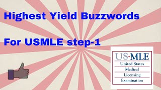 USMLE STEP 1 BUZZWORDS Highest yield buzzwords for USMLE  Increase your USMLE step 1 score [upl. by Alexina424]