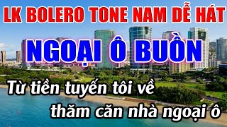 Liên Khúc Bolero Tone Nam Dễ Hát Karaoke Ngoại Ô Buồn Karaoke Đăng Khôi  Beat Mới [upl. by Lekcim]