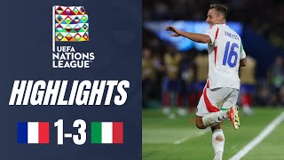 France vs Italy 13 Highlights UEFA Nations League 202425 [upl. by Lybis]