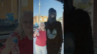 Bigfoot and unidentifiable human at the  Wood Booger Festival and 5Krun [upl. by Yolane]