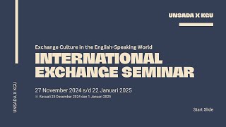 UNSADA X KGU International Exchange Seminar 2024 [upl. by Annuahs]