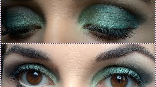 Trucco smokey eyes verde elegante [upl. by Ahser419]