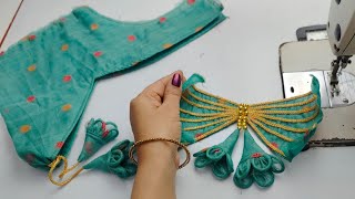 हर किसी को पसंद आएगा ये खूबसूरत ब्लाउज डिजाइन make to easy beautiful blouse design cutting stitching [upl. by Dami]