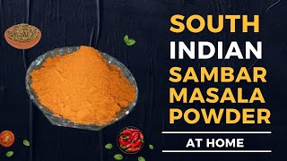 south indian sambar masala powder recipe [upl. by Parsifal]