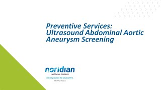 Preventive Services Ultrasound Abdominal Aortic Aneurysm Screening [upl. by Witt938]