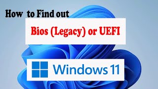 How to Find out Bios or UEFI in Windows 11 [upl. by Ylerebmik]