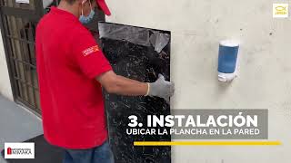 Instalación de Revestimiento de Pared Mármol PVC [upl. by Samara]