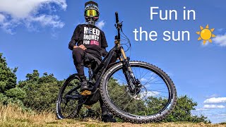 nice and steep fun in the sun at the wrekinframe bolt went awol😅canyonbikes youtube fyp dji [upl. by Sisile]