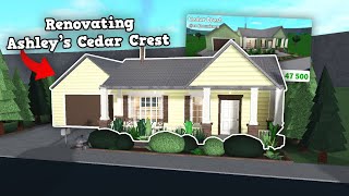 I Renovated AshleyTheUnicorns Cedar Crest Prebuilt House in Bloxburg [upl. by Hamas]