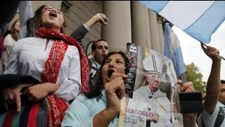 Buenos Aires in festa per il primo Papa argentino della storia [upl. by Notsniw721]