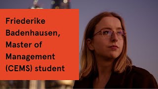 Friederike Badenhausen Master of Management CEMS student [upl. by Tyne]