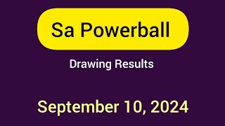 Sa Powerball Results Tuesday 10 September 2024  Powerball Plus Result [upl. by Nomzed]