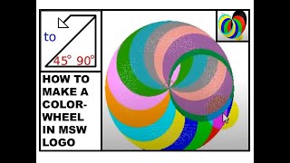 MSW logo tutorialMSW LOGO color wheel commandsLogo commands for class 3 amp 4 [upl. by Aileduab]