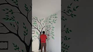 Wall design Wall painting in home decor highlight texture reels trending videos art shorts [upl. by Secundas188]