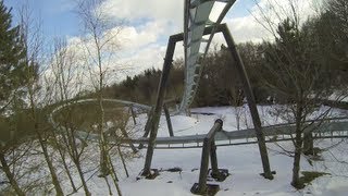 Air  Alton Towers POV during snow [upl. by Enairb]