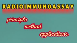 Radioimmunoassay RIA Principle Method and Applications  RIA Technique  ria  AM Biologie Notes [upl. by Ellerey]