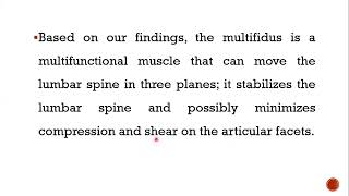 Role of multifidus muscle in the treatment of low back pain [upl. by Adnima]