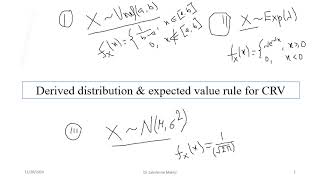 L17 Derived distribution of continuous random variables [upl. by Lawford503]