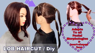 3d 🔵 DIY 😱 Perfect Technique  LOB HAIRCUT TUTORIAL🔁Carré long plongeant dégradé [upl. by Schreiber]