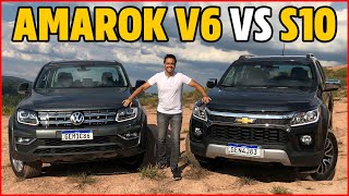 Comparativo NOVA VW AMAROK V6 versus NOVA CHEVROLET S10 LTZ Qual picape 4x4 é melhor [upl. by Suertemed]