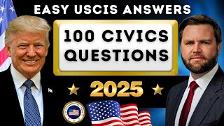 2025 US Citizenship Test Official USCIS 100 Civics Exam Questions Naturalization Donald Trump [upl. by Adamson830]